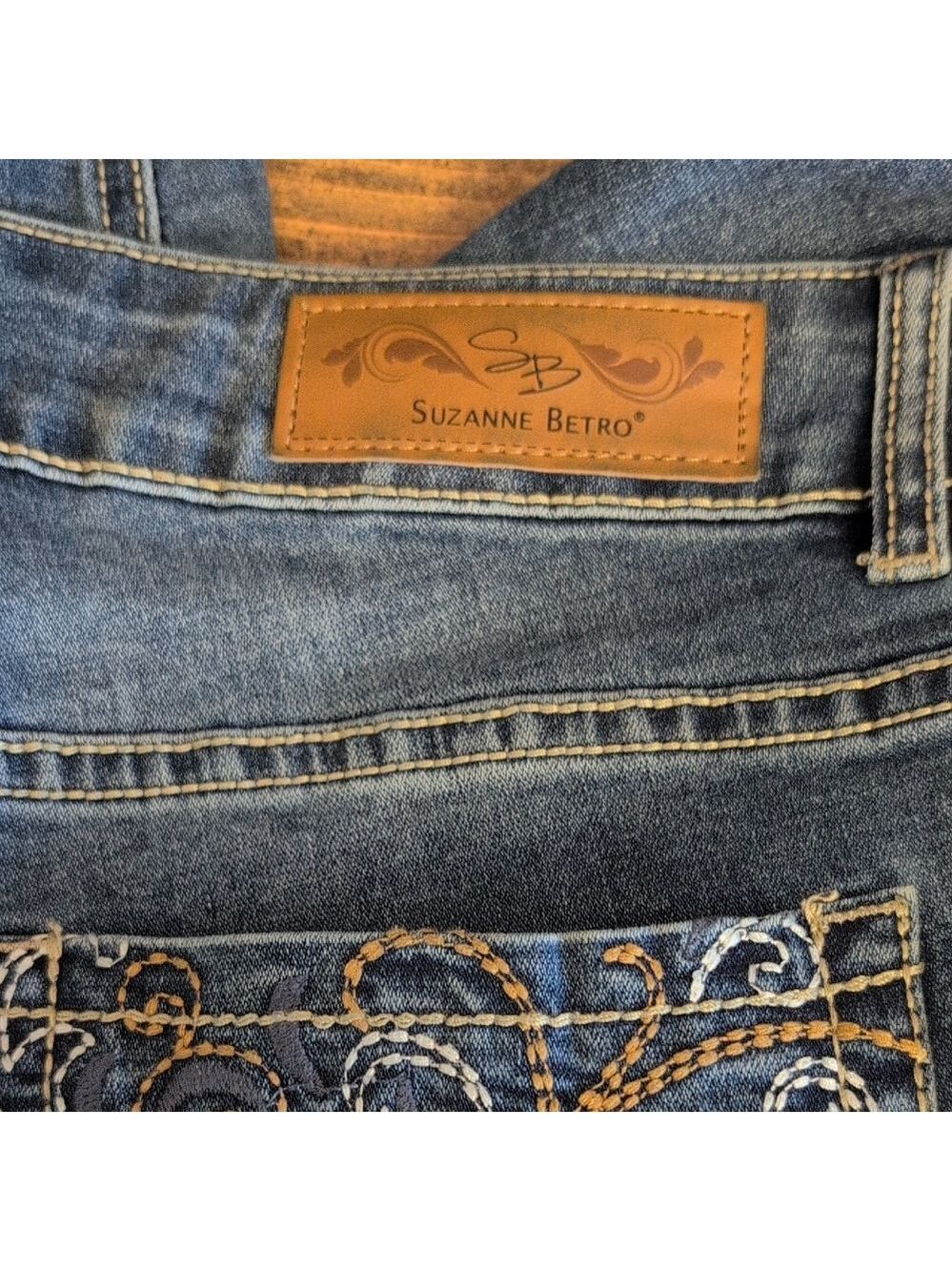 Suzanne Betro Distressed Blue Skinny Jeans 16 C244 - Picture 8 of 10